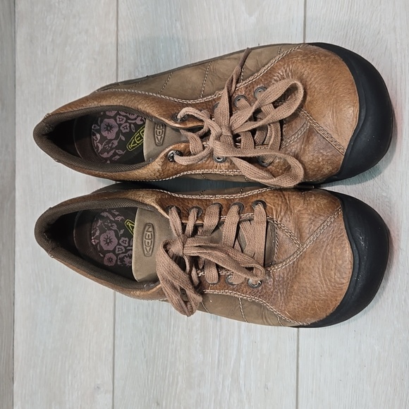 Keen Women Presidio Brown Leather Shoes Sneakers Boots Sz 9 - Picture 3 of 11